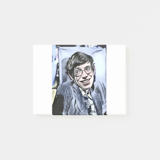 Stephen Hawking photo. Post-it Notes (Front)