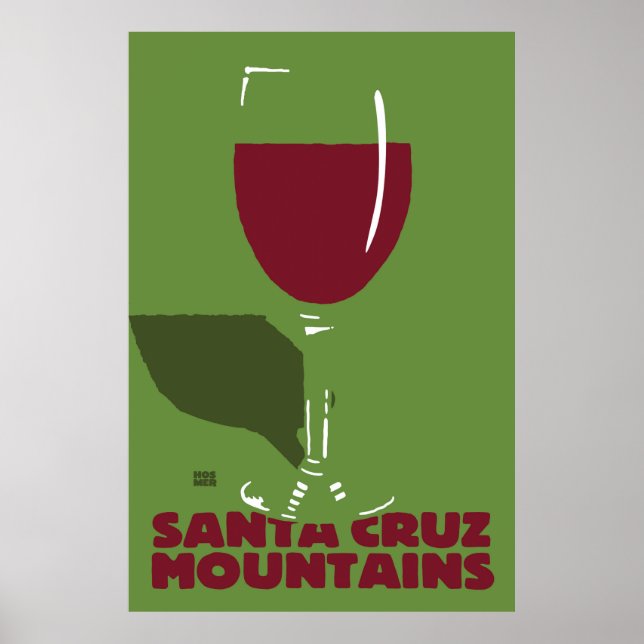 Stephen Hosmer's Santa Cruz Mountains Wine Poster (Front)
