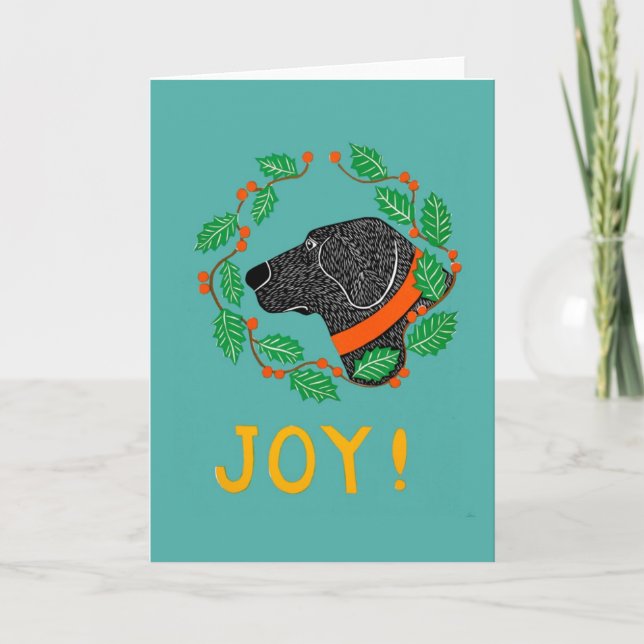 Stephen Huneck "Joy" Greeting Card (Front)