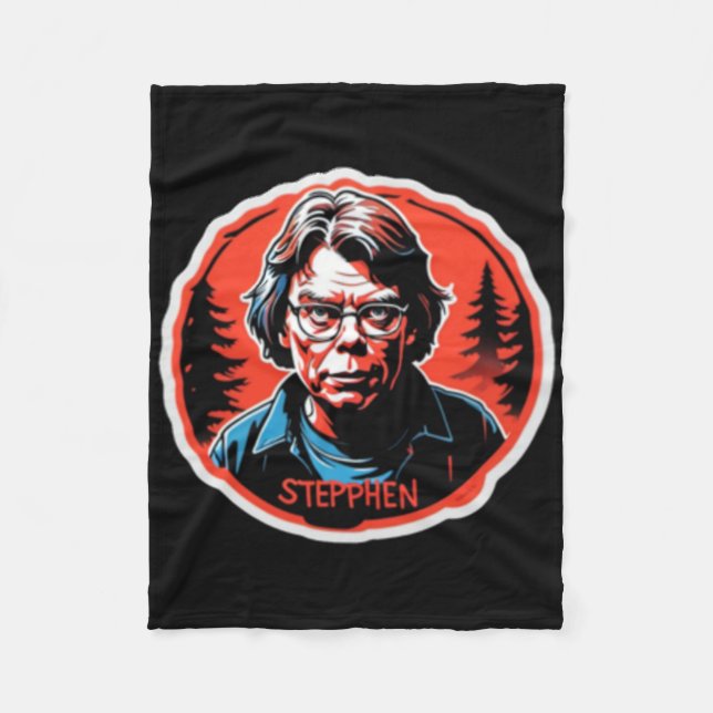 Stephen King Sticker  Fleece Blanket (Front)