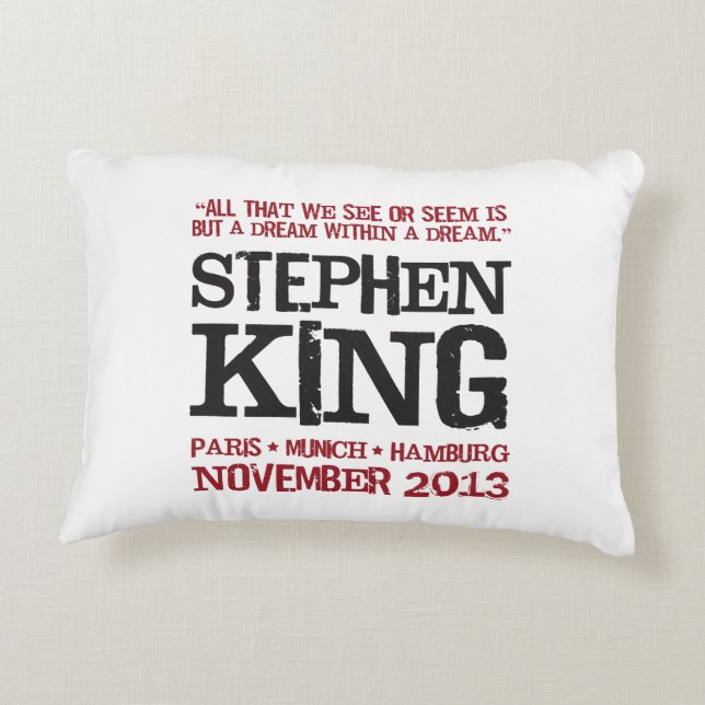 Stephen King's Euro Tour Decorative Pillow (Back)