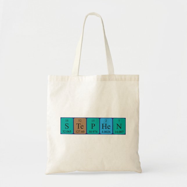 Stephen periodic table name tote bag (Front)