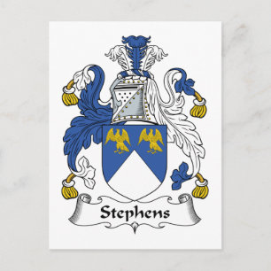 Stephens Family Crest Postcard