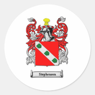 Stephenson Family Coat of Arms Classic Round Sticker
