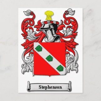 Stephenson Family Coat of Arms Postcard