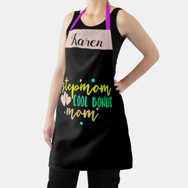 Stepmom Cool Bonus Mom Chef Baker Stepmom Apron (Insitu)