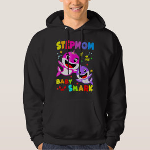 Stepmom Shark Stepmom Shark Family Mother's Day  Hoodie