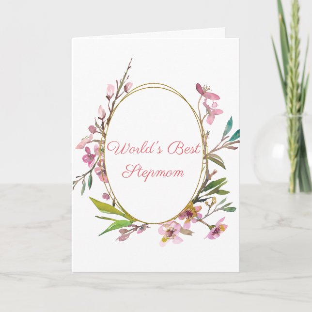 Stepmother World's Greatest Stepmom Mother's Day Card (Front)