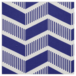 Stepped Chevrons - Deep Navy Fabric