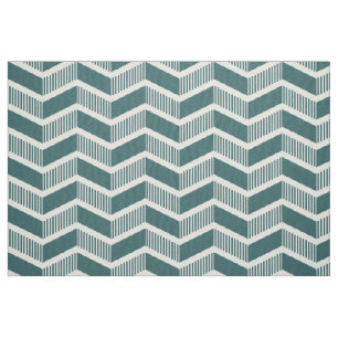 Stepped Chevrons - Moss Green Fabric