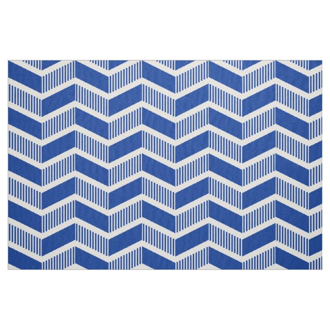 Stepped Chevrons - Navy Blue Fabric (Fat Quarter)