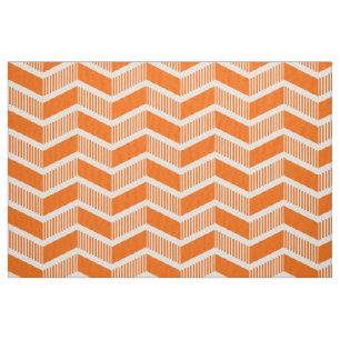 Stepped Chevrons - Orange Fabric