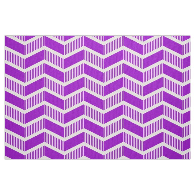 Stepped Chevrons - Purple Fabric (Fat Quarter)