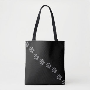Stepped Into My Heart   Dogs Paw Prints Dog Mama Tote Bag