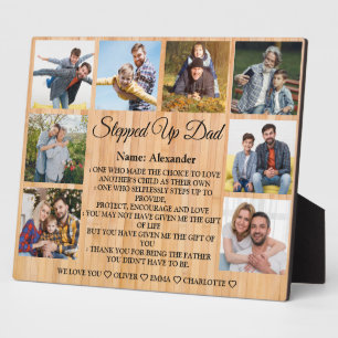 Stepped Up Dad Definition Custom 8 Photo  Plaque