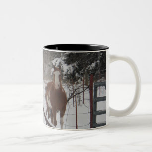 Stepper In The Snow Two-Tone Coffee Mug