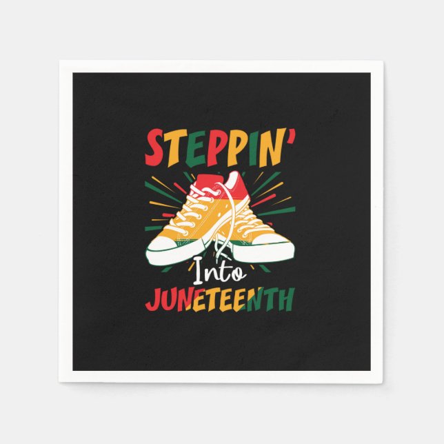 steppin into juneteenth napkin (Front)