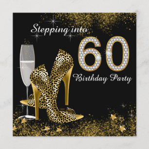 Stepping Into 60 Birthday Party Invitation