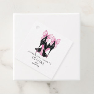 Stepping into 60 Pink 60th Thank You  Favour Tags