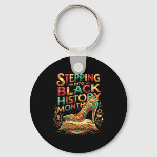 Stepping into black history month high heels keychain