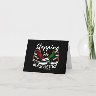 Stepping into Black History Month Juneteenth Black Holiday Card