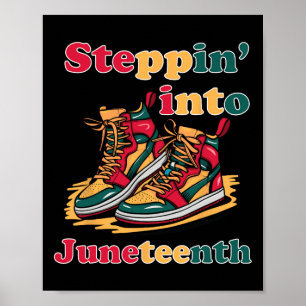 Stepping Into Juneteenth 1865 For Black African Am Poster