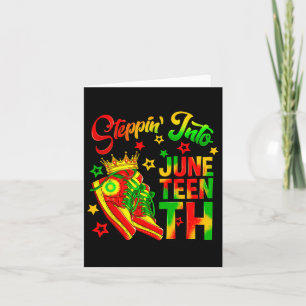 Stepping Into Juneteenth African American Sneakers Card