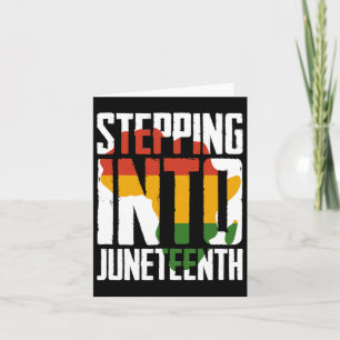 Stepping Into Juneteenth Afro Woman And Man Black  Card