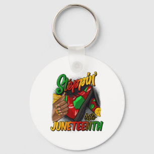 Stepping Into Juneteenth Remembering My Ancestors  Keychain