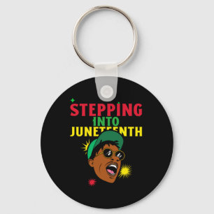 Stepping Into Juneteenth Sticker Keychain