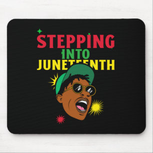 Stepping Into Juneteenth Sticker Mouse Pad