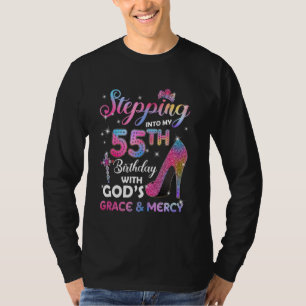 Stepping Into My 55th Birthday gift Women 55 years T-Shirt