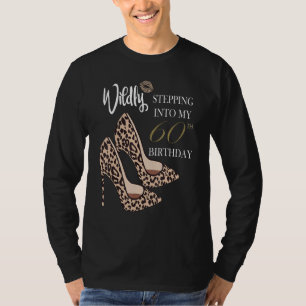 Stepping Into My 60th Birthday Leopard Print Cheet T-Shirt