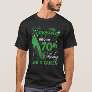 Stepping Into My 70th Birthday Gifts Womens High H T-Shirt