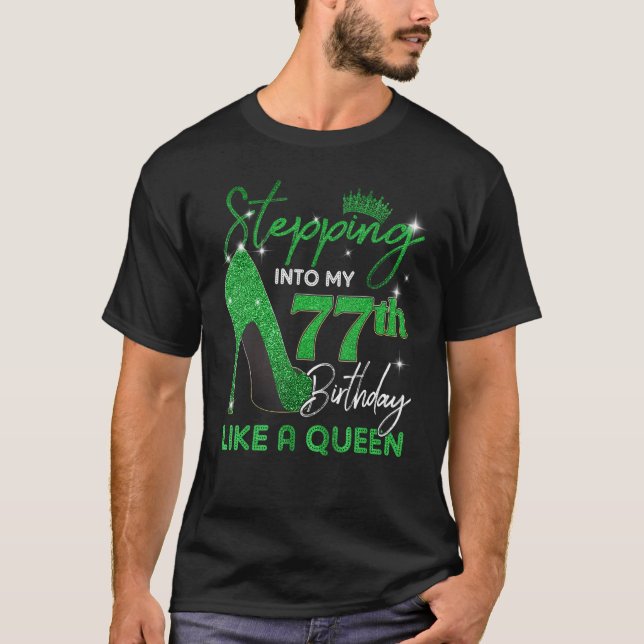 Stepping Into My 77th Birthday Gifts Womens High H T-Shirt (Front)