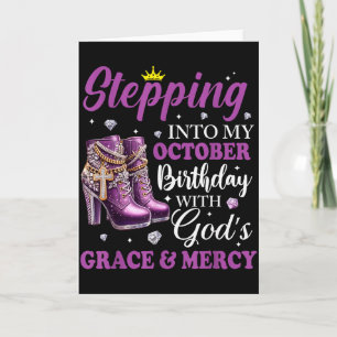 Stepping Into My October Birthday With Gods Grace Card