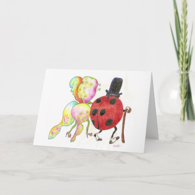 stepping out bugs on party invitation - Customized (Front)