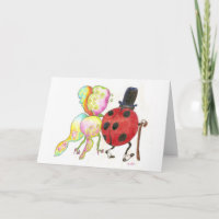 stepping out bugs on party invitation - Customized