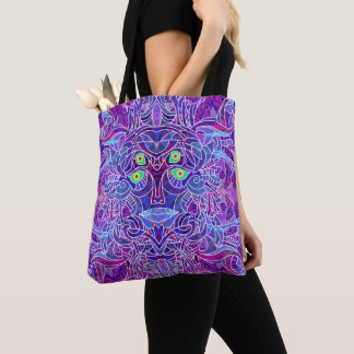 Stepping Out In Plum and Periwinkle Tote Bag
