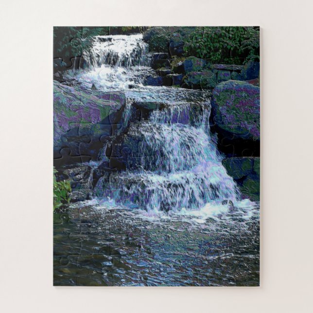 Stepping Small Falls Water Feature Jigsaw Puzzle (Vertical)