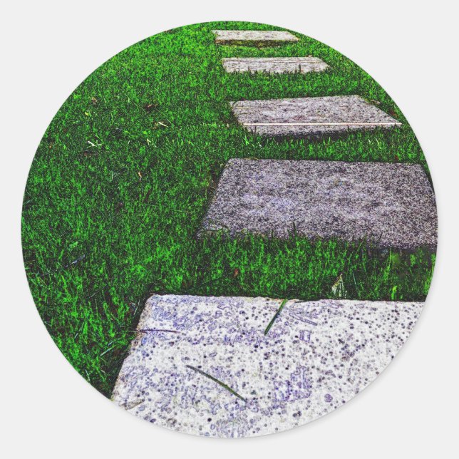 Stepping Stones by Shirley Taylor Classic Round Sticker (Front)