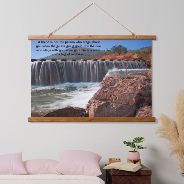 Stepping Stones going over the water  Hanging Tapestry (Bedroom)