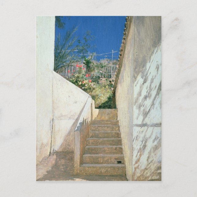 Steps in a Garden, Algeria, 1883 Postcard (Front)