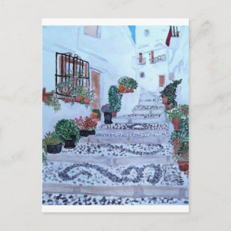 Steps In The Old Town Frigiliana Postcard