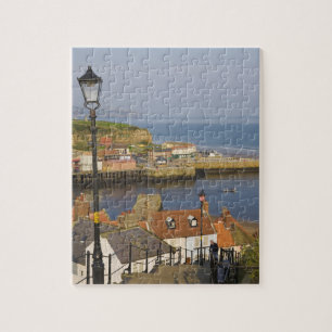 Steps leading down to the harbour, Whitby, North Jigsaw Puzzle