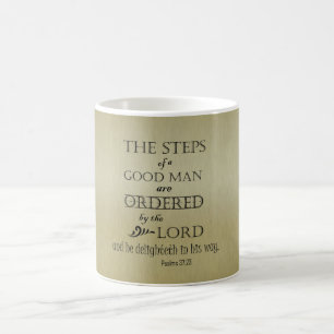 Steps of a Good Man Bible Verse Coffee Mug