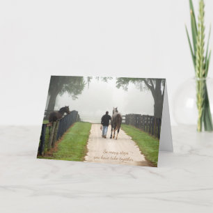 Steps Taken Together Loss of Horse Custom Sympathy Card