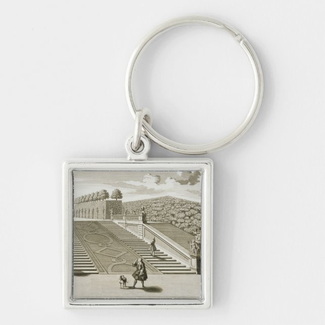 Steps to the garden terrace, Belvedere Palace, Vie Keychain (Front)