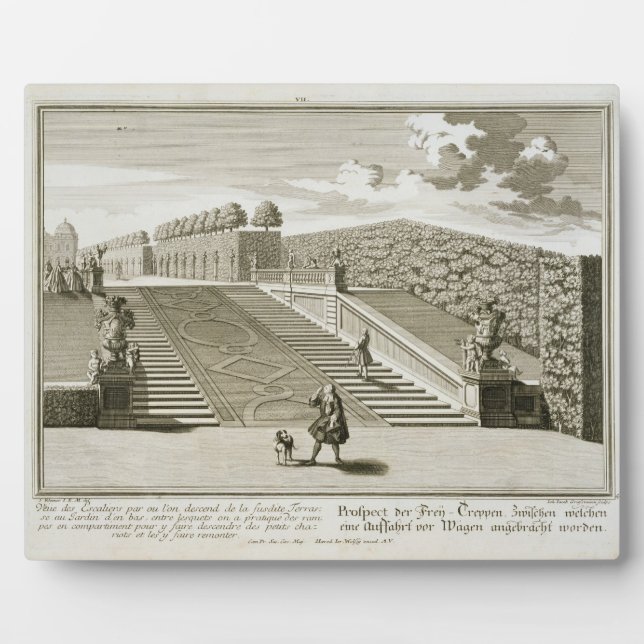 Steps to the garden terrace, Belvedere Palace, Vie Plaque (Front)