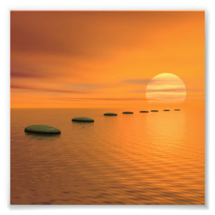 Steps to the sun photo print